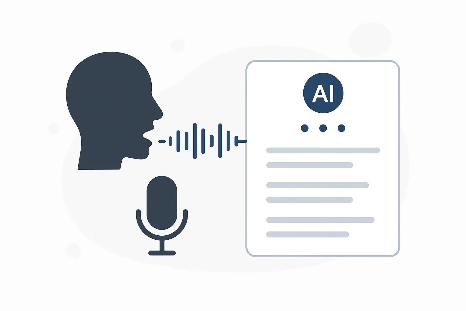 AI-powered audio to text conversion interface