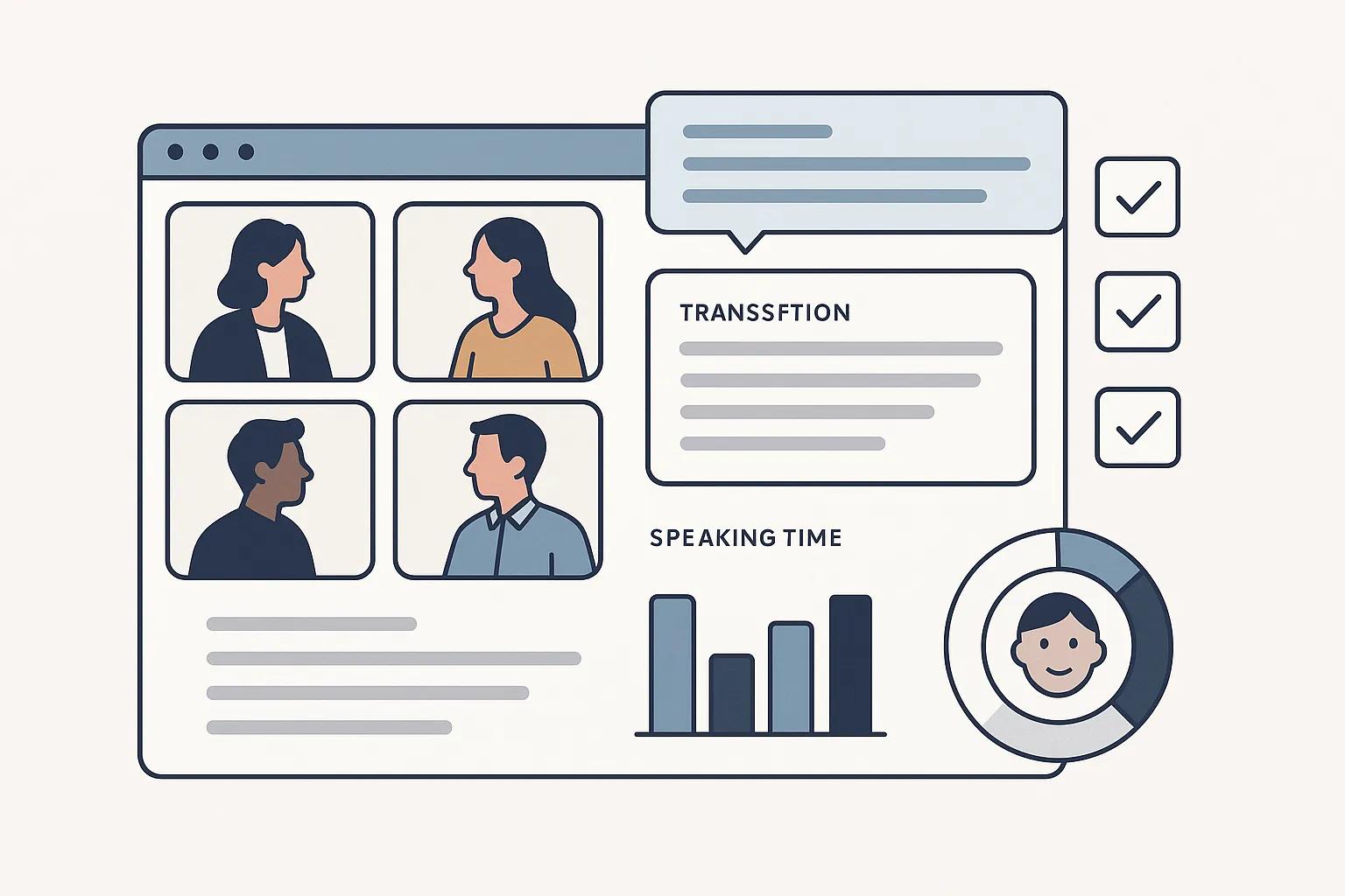 AI-powered meeting transcription and analysis dashboard
