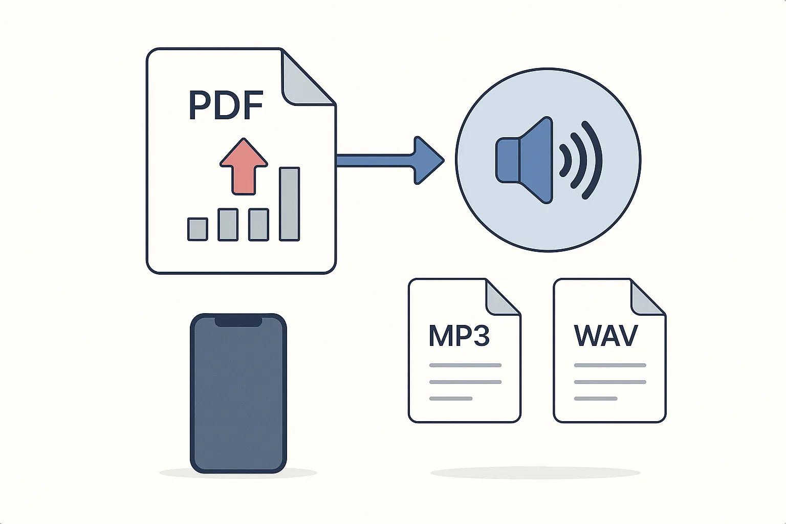Pdf To Audio supporting multiple file formats and output options
