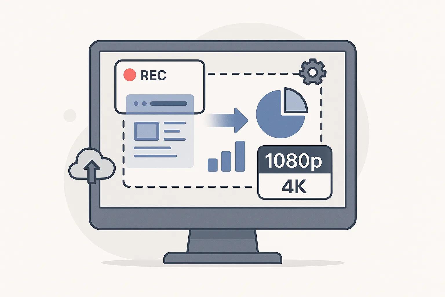 High-quality screen recorder interface
