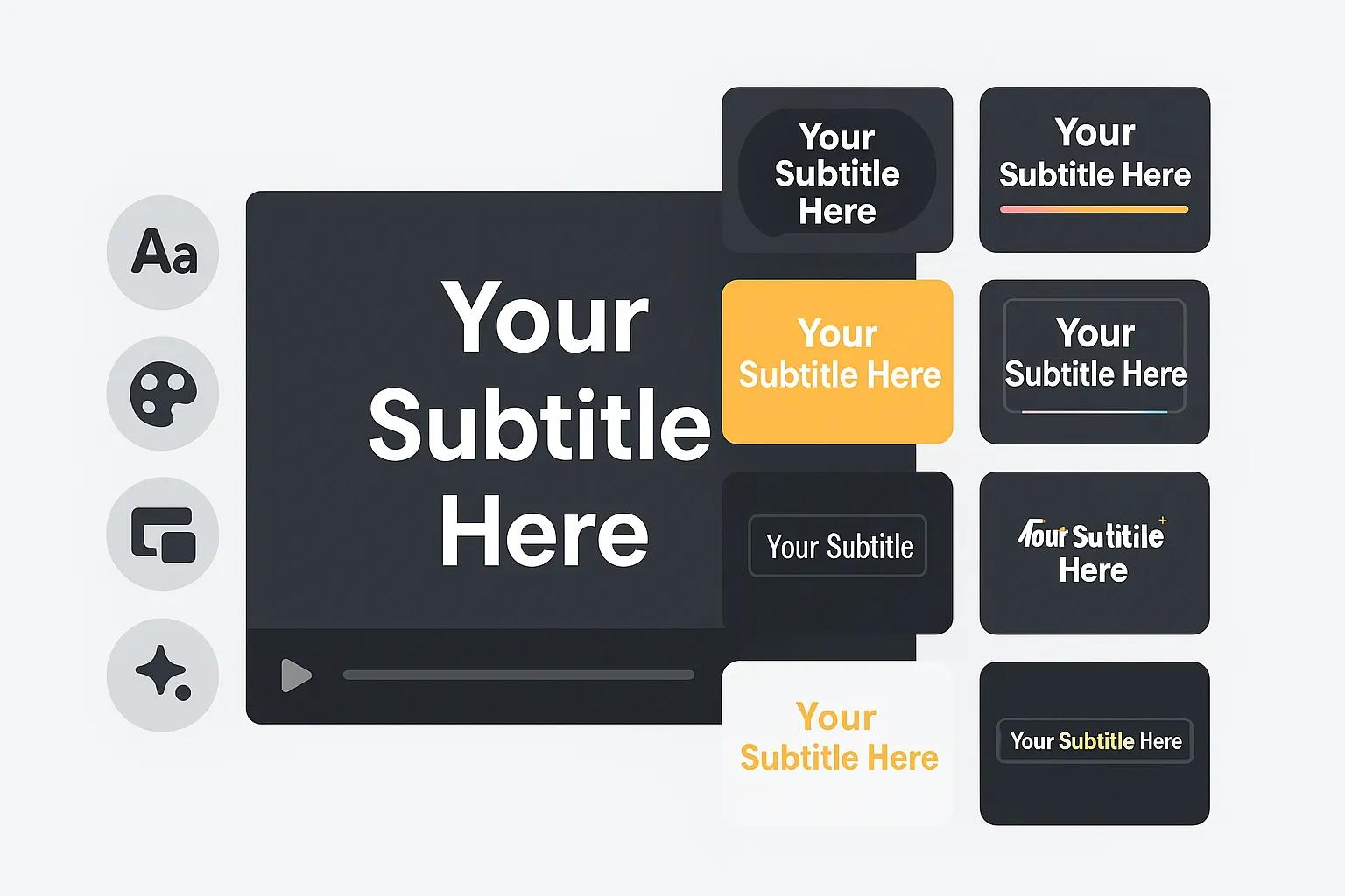 Subtitle customization options and styles