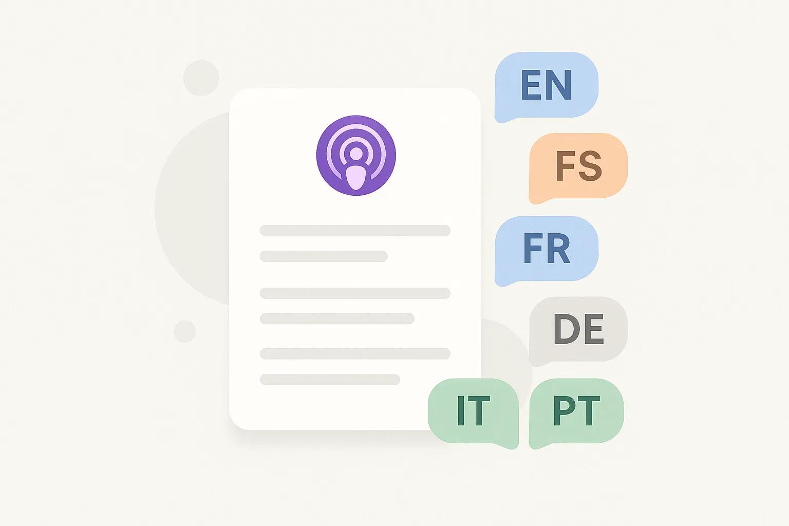 Multi-language support for Transcribe Apple Podcasts