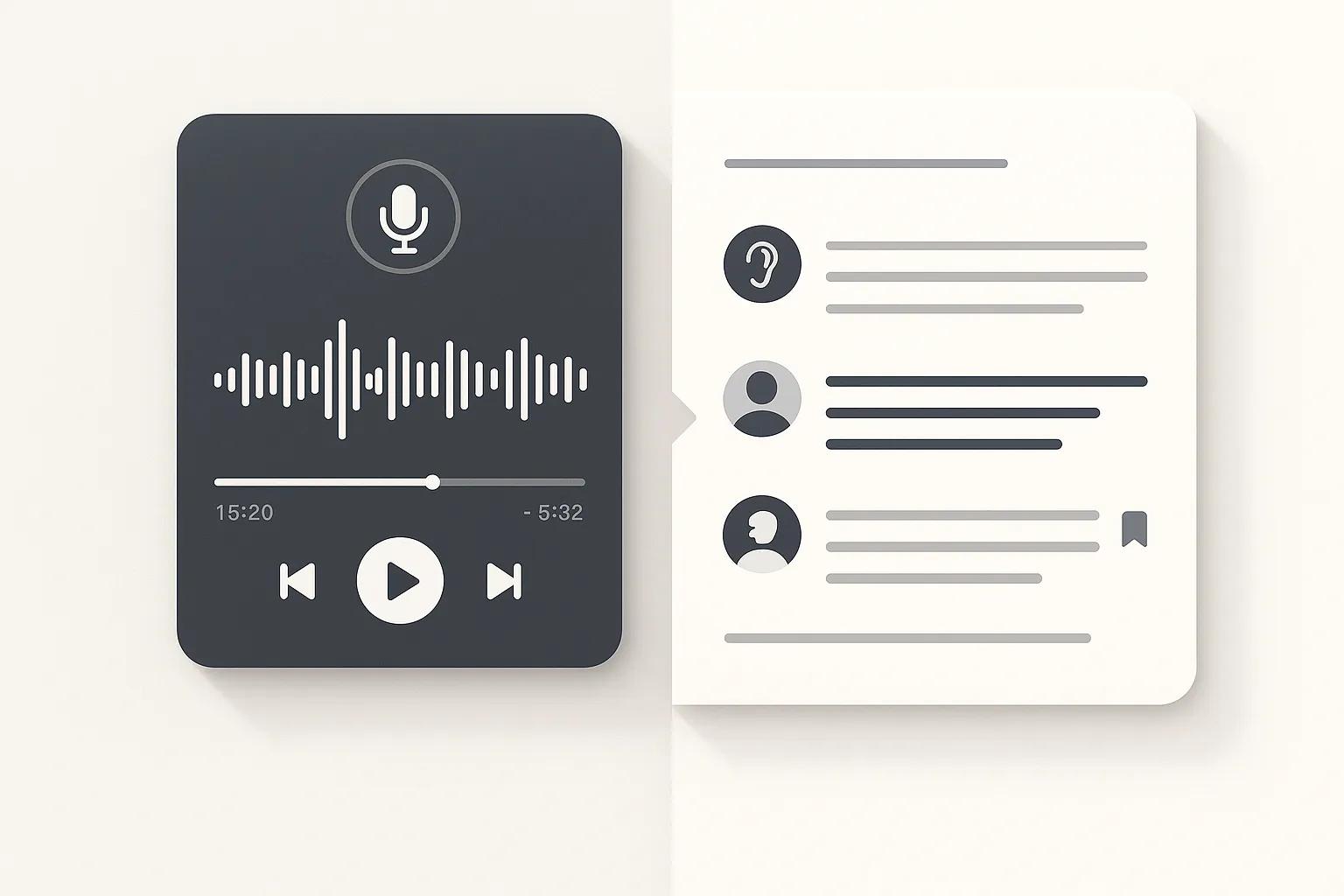 Accessibility features for Transcribe Apple Podcasts