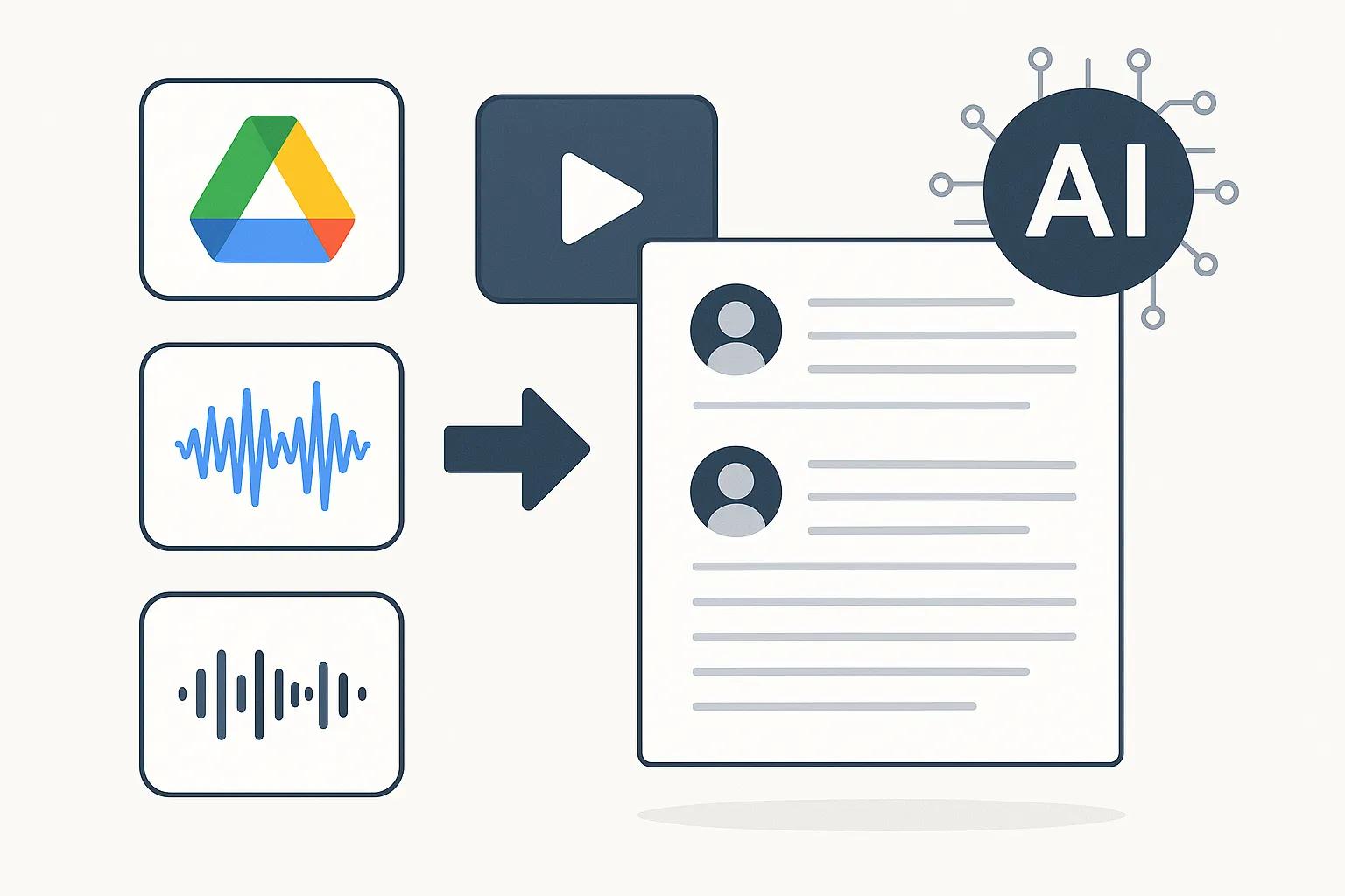 AI transcription technology processing audio files with high accuracy