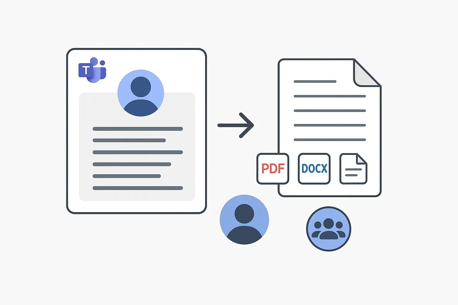 Searchable transcript archives and sharing options for Microsoft Teams meetings