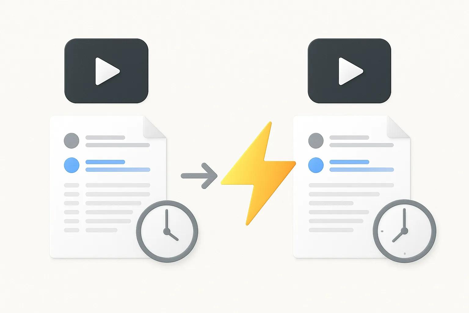 Fast processing dashboard showing quick transcription results
