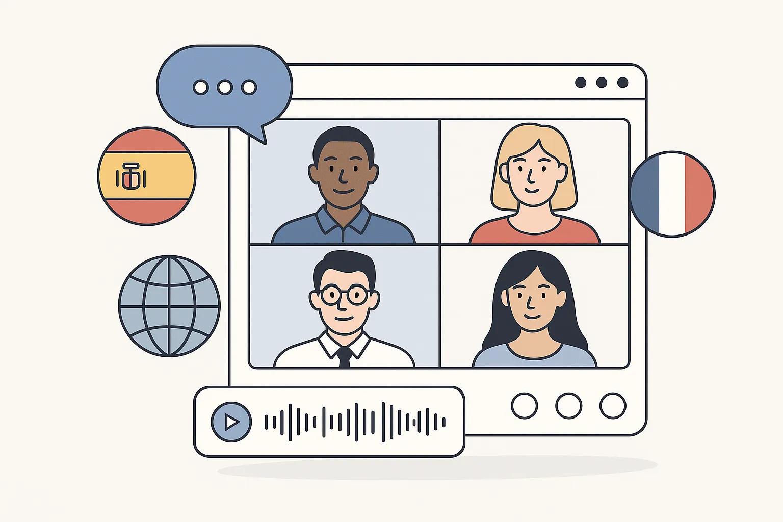 Multi-language transcription support for international Zoom meetings