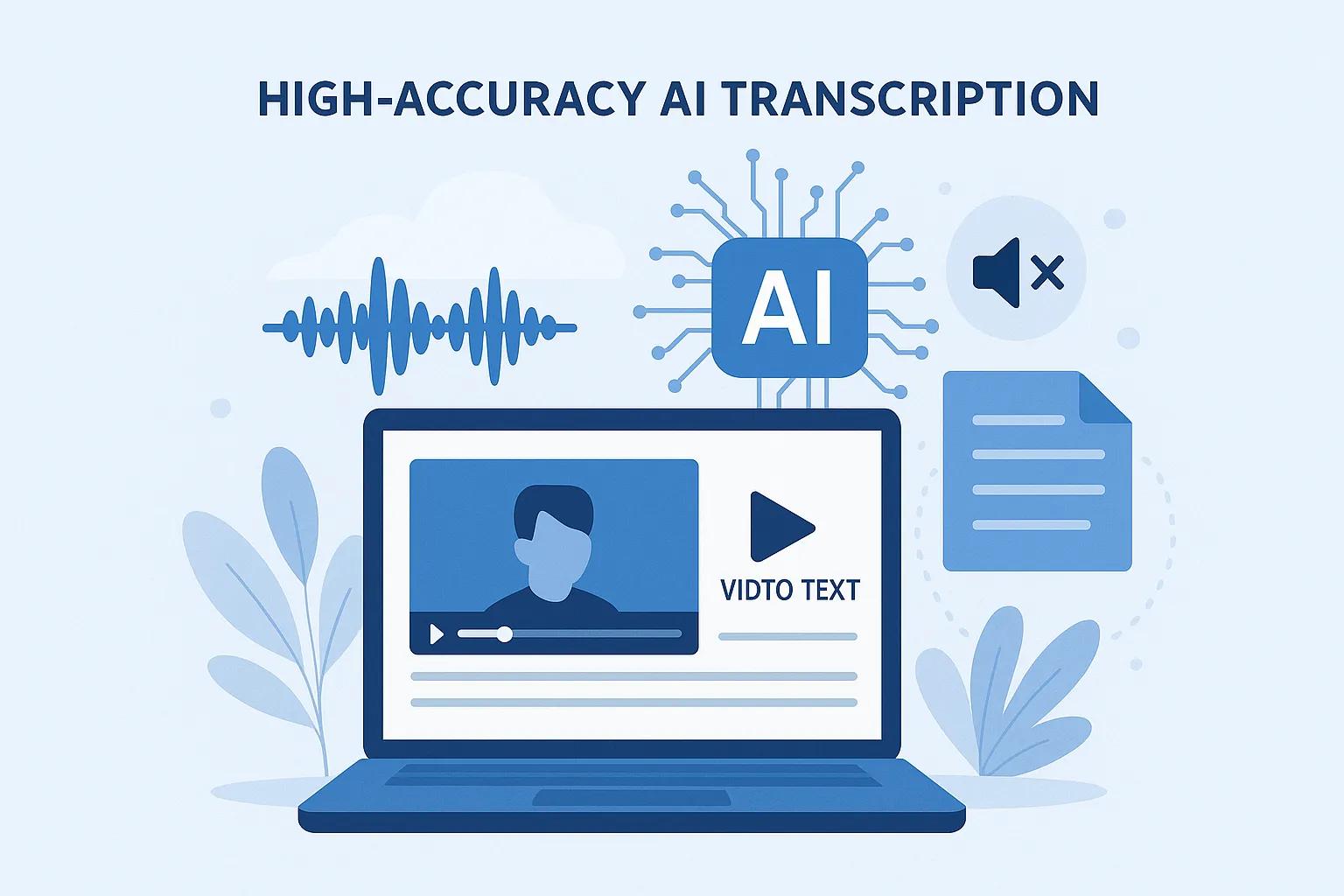 Video To Text AI transcription accuracy demonstration