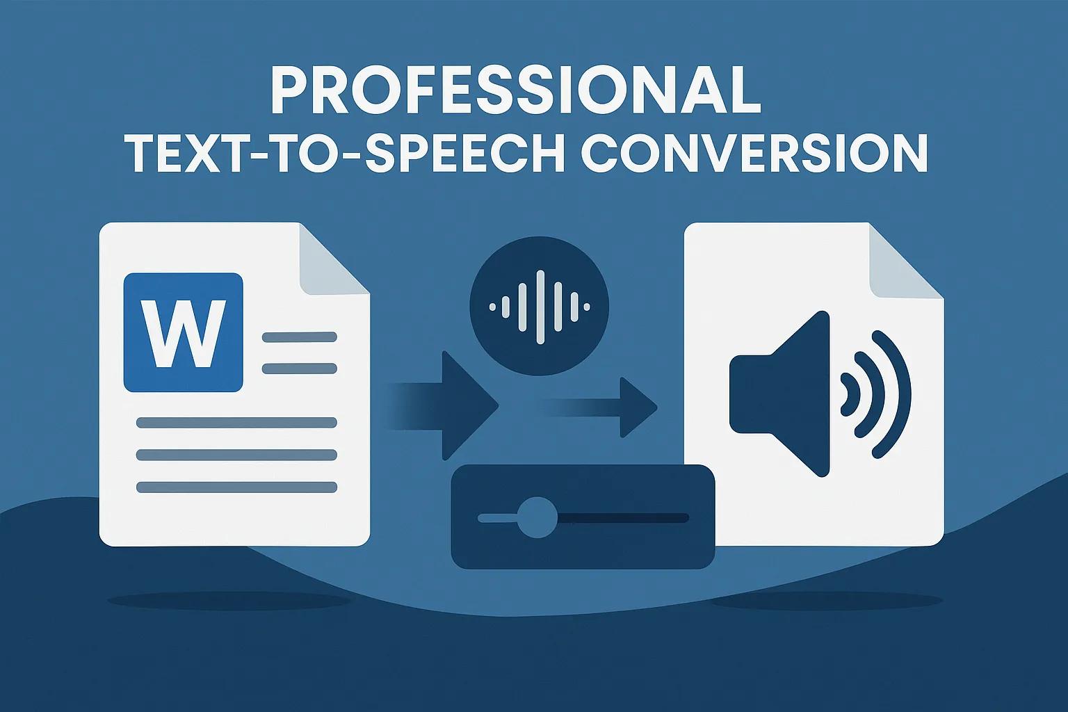 Word File To Audio professional text-to-speech conversion interface