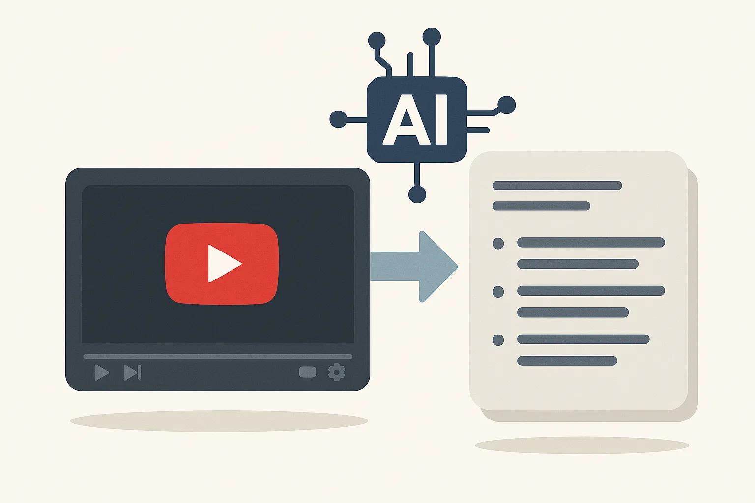 AI analyzing YouTube video content for instant summarization