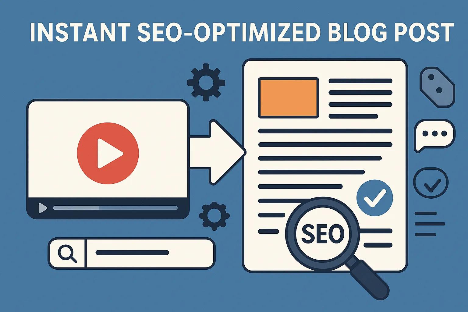 Youtube Video To Blog SEO optimization feature