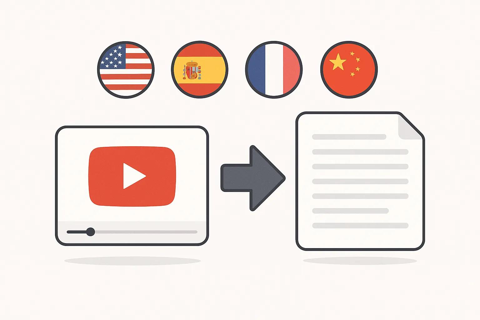 Multi-language Youtube Video To Text conversion in 30+ languages